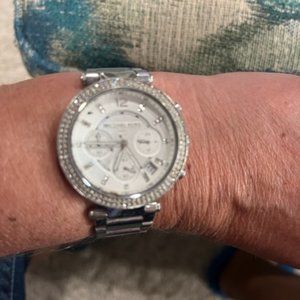 MK .arker Silver Dial Stainless Steel Chronograph Ladies Watch 39 mm MK 5353